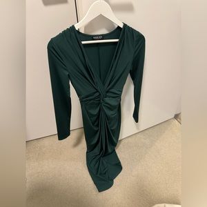 Green Long Sleeve Fashion Nova Dress - XS